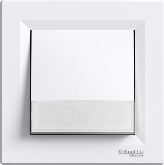  Schneider Electric Asfora Μπουτόν Κουδουνιού σε Λευκό Χρώμα EPH1601521
